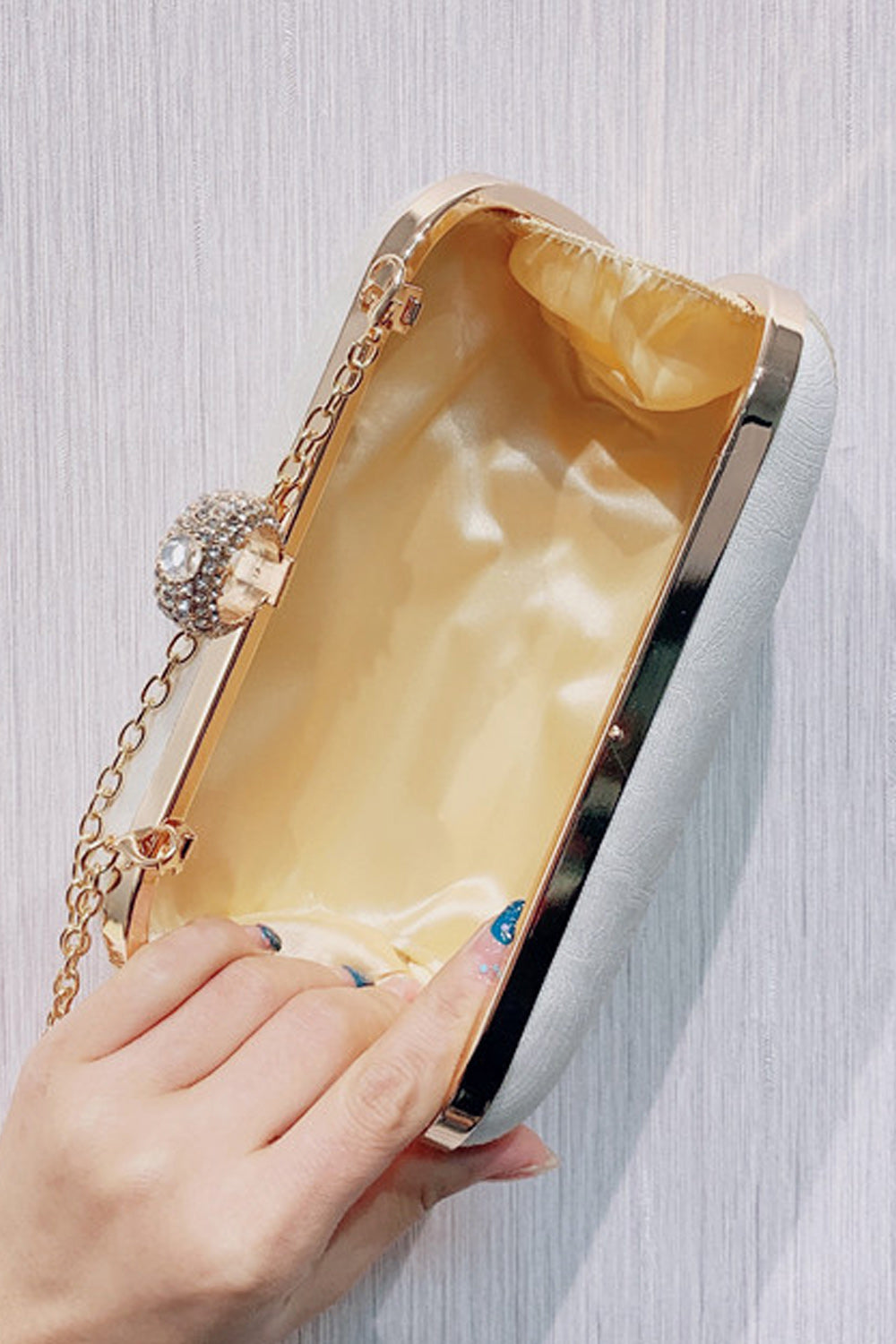 Women Fashion Ring Hook Closure Printed Diagonal Handbag