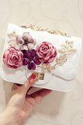 Women Cross Chain Fragrance Flower Decorated party Small Bag