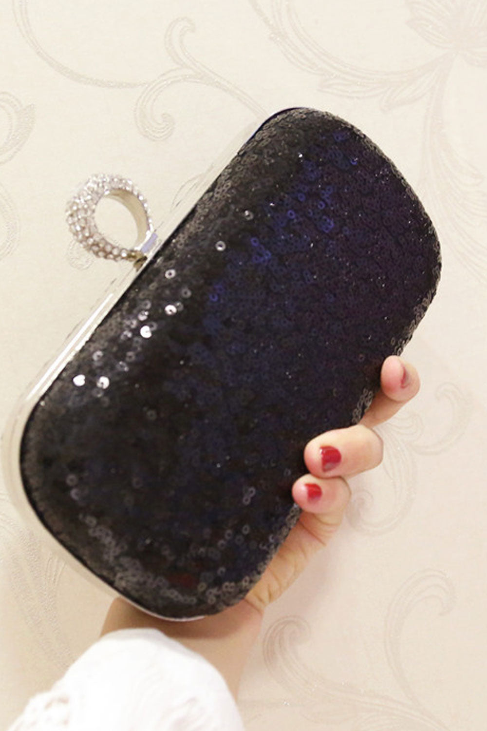 Women Beautiful Hook Closer Shining Party Clutch Bag