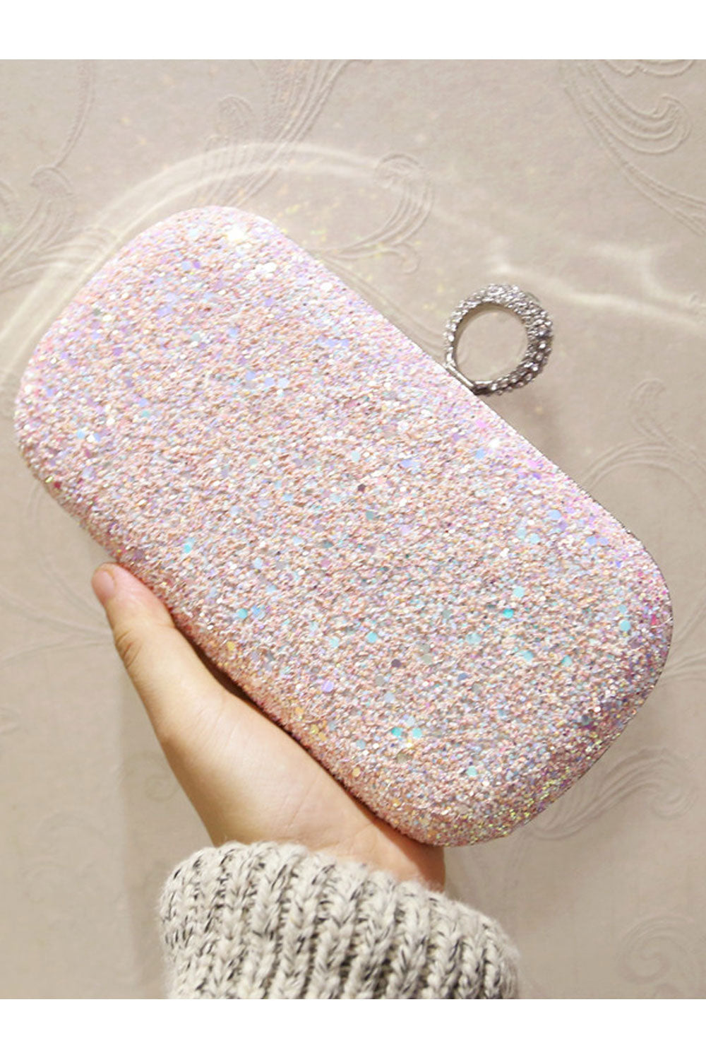 Women Rhinestones Decorated Fashion Shining Party Clutch Bag