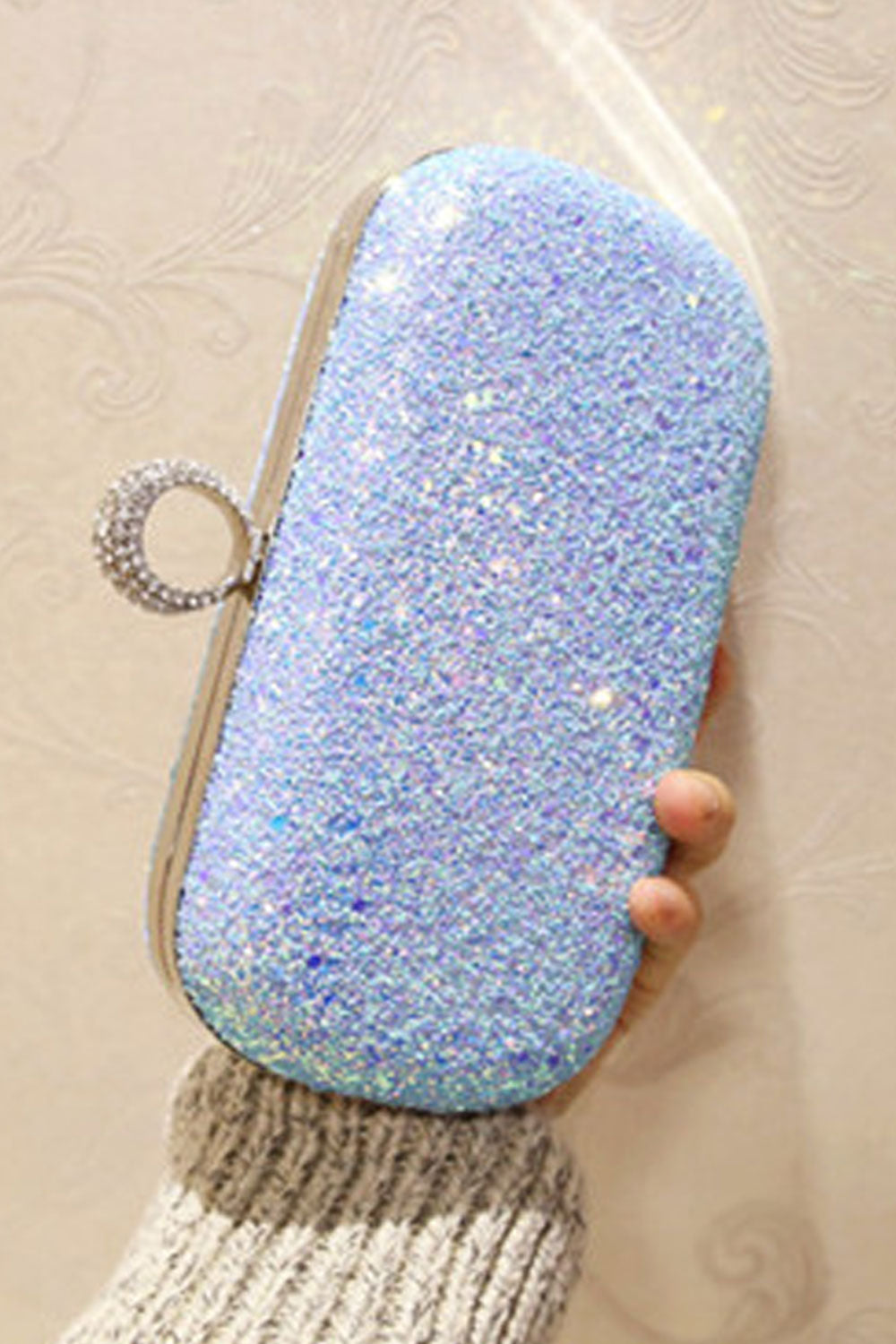 Women Rhinestones Decorated Fashion Shining Party Clutch Bag