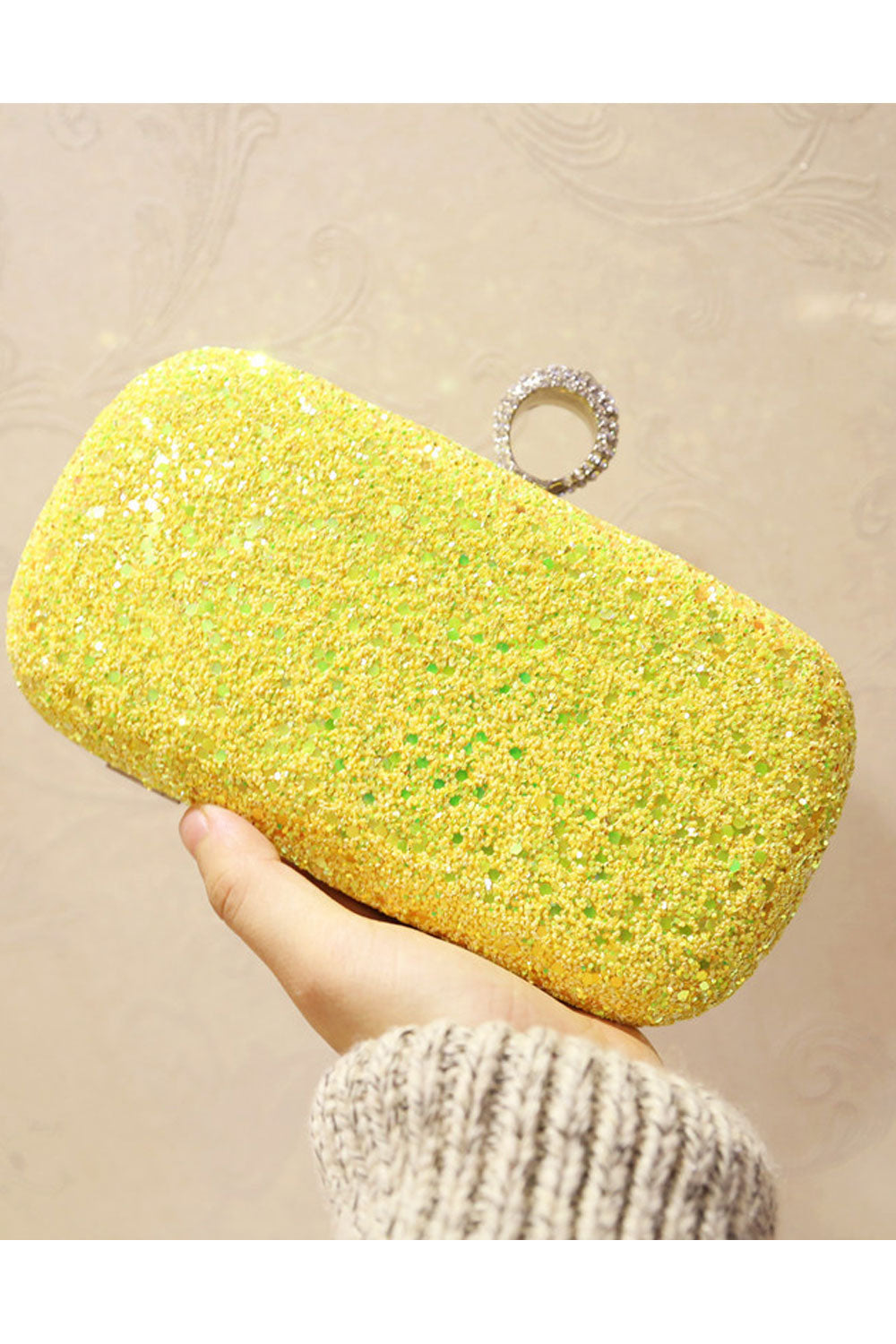 Women Rhinestones Decorated Fashion Shining Party Clutch Bag