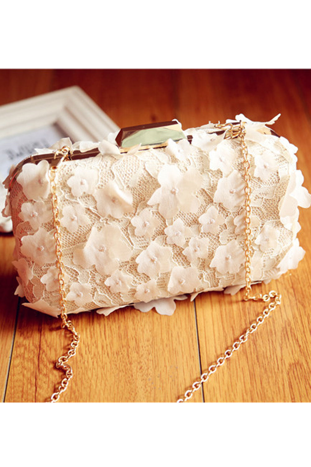 Women Lovely Flower One Shoulder Party Handbag