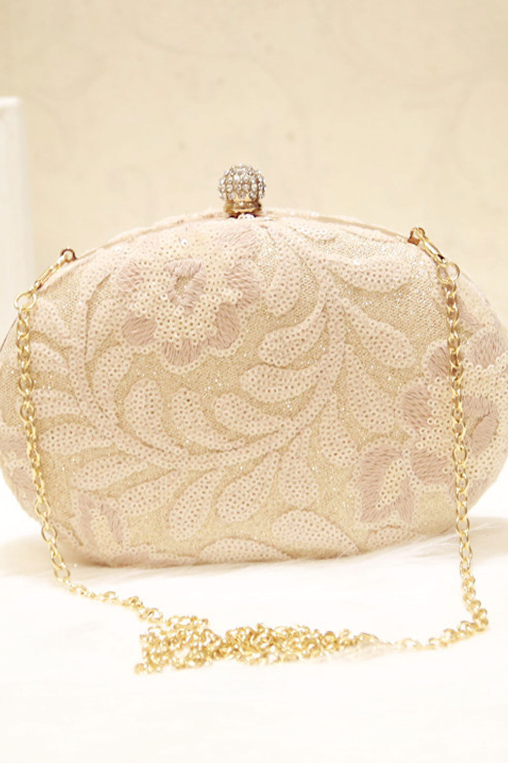 Women Elegant Hook Closure Party Clutch Bag