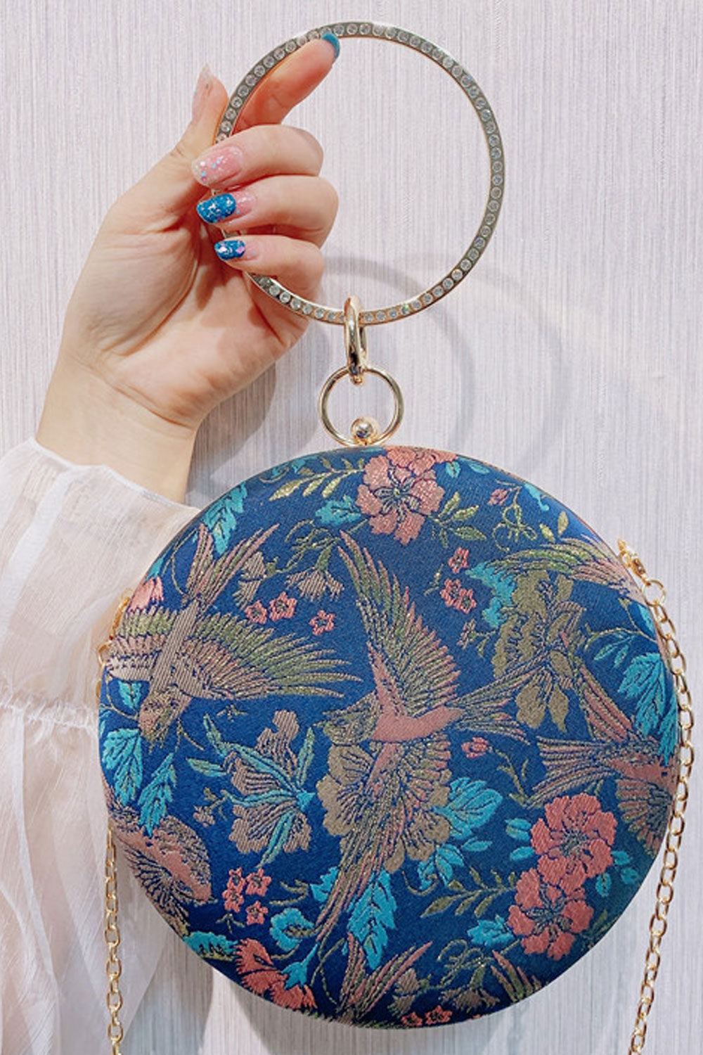 Women Fashionable Embroidered Pretty Clutch Handbag