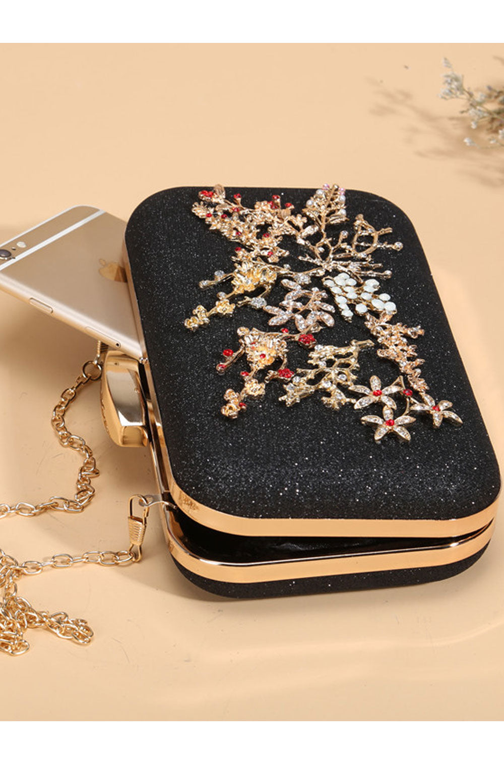 Women Rhinestones Decorated Fashion Handbags