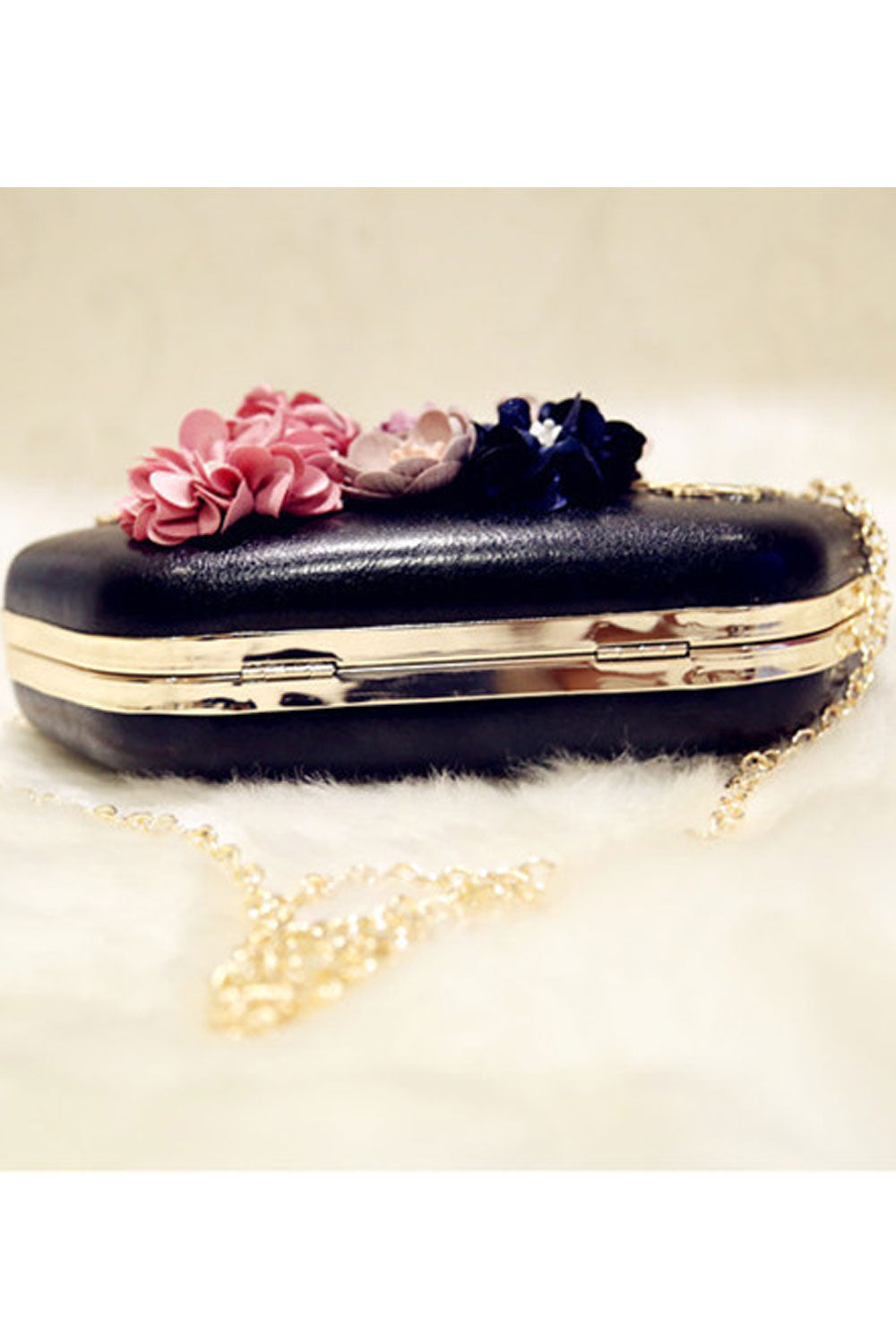 Women Flower Decorated Shoulder Mini Party daigonal Clutch Bag