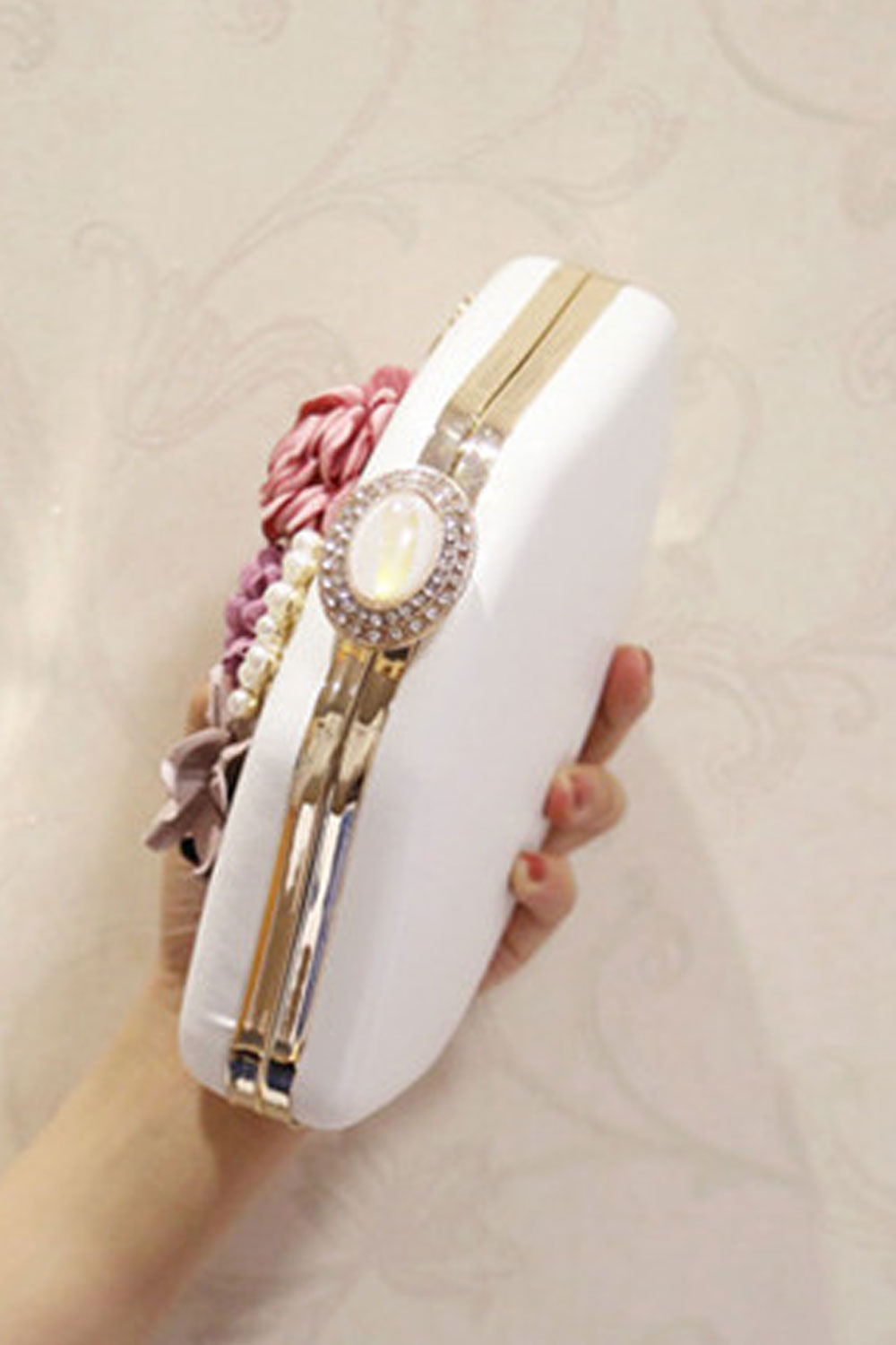 Women Flower Decorated Shoulder Mini Party daigonal Clutch Bag
