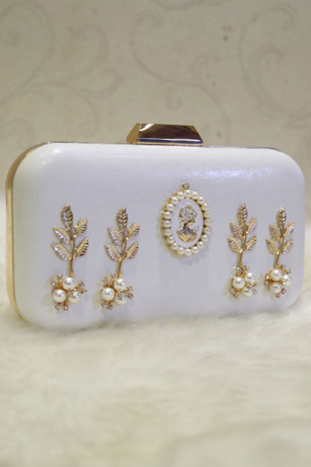 Women Solid Color Fashion Rhinestone Small Clutch Bag