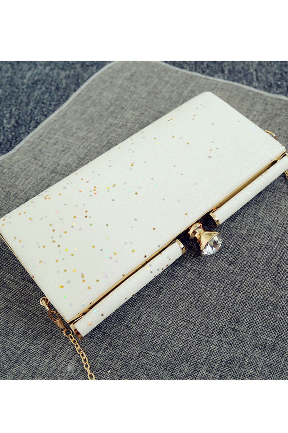 Women Fashion RhineStone Hook Closure Smart Pouch Bag