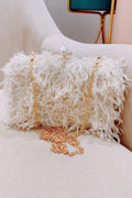 Women Soft Hairy ong Chain Cute Clutch Bag
