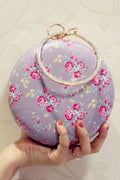 Women Flower Printed Party Clutch Bag