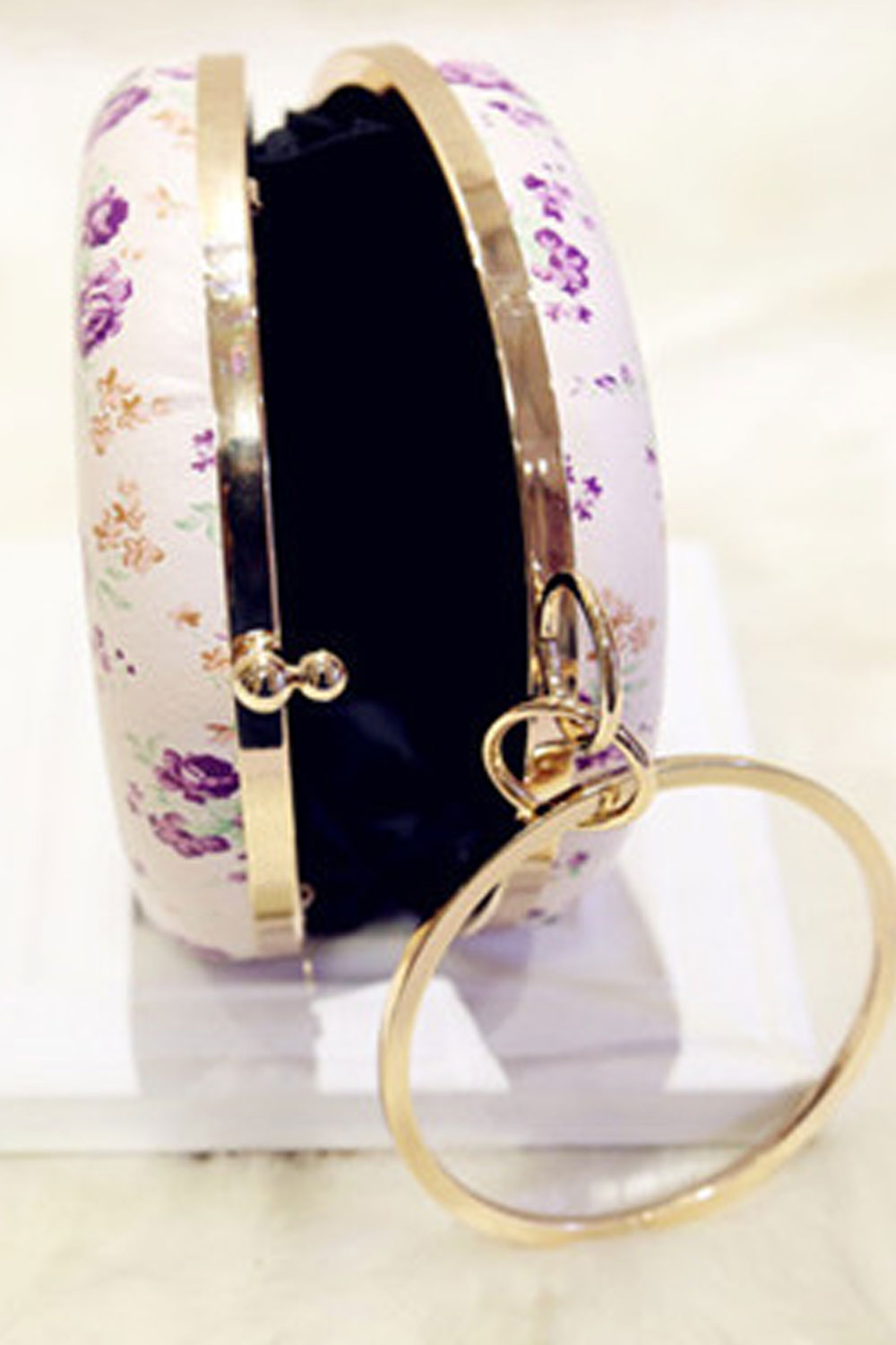 Women Flower Printed Party Clutch Bag