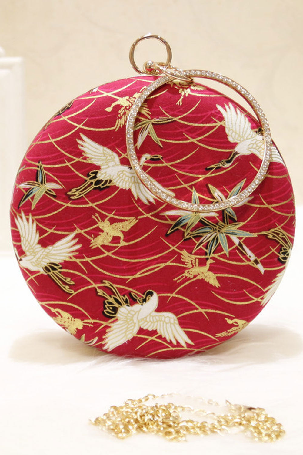 Women Printed Pattern Mini Evening Clutch Bag
