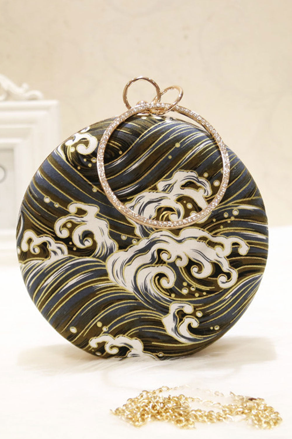 Women Printed Pattern Mini Evening Clutch Bag