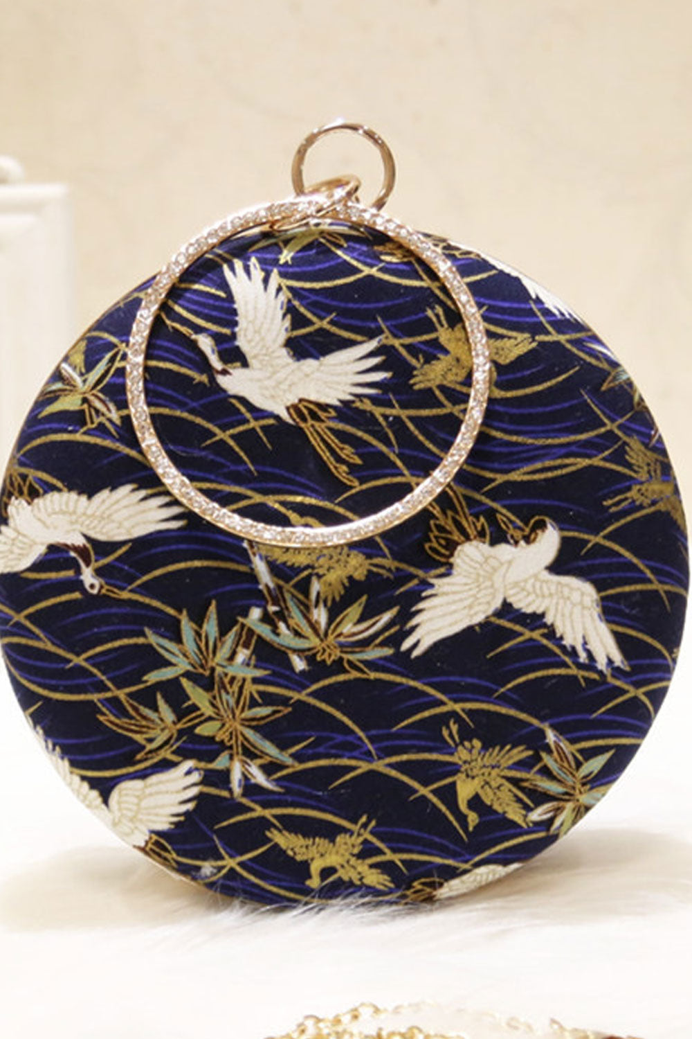 Women Printed Pattern Mini Evening Clutch Bag
