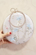 Women Fashionable Flower Clutch Shoulder Bag