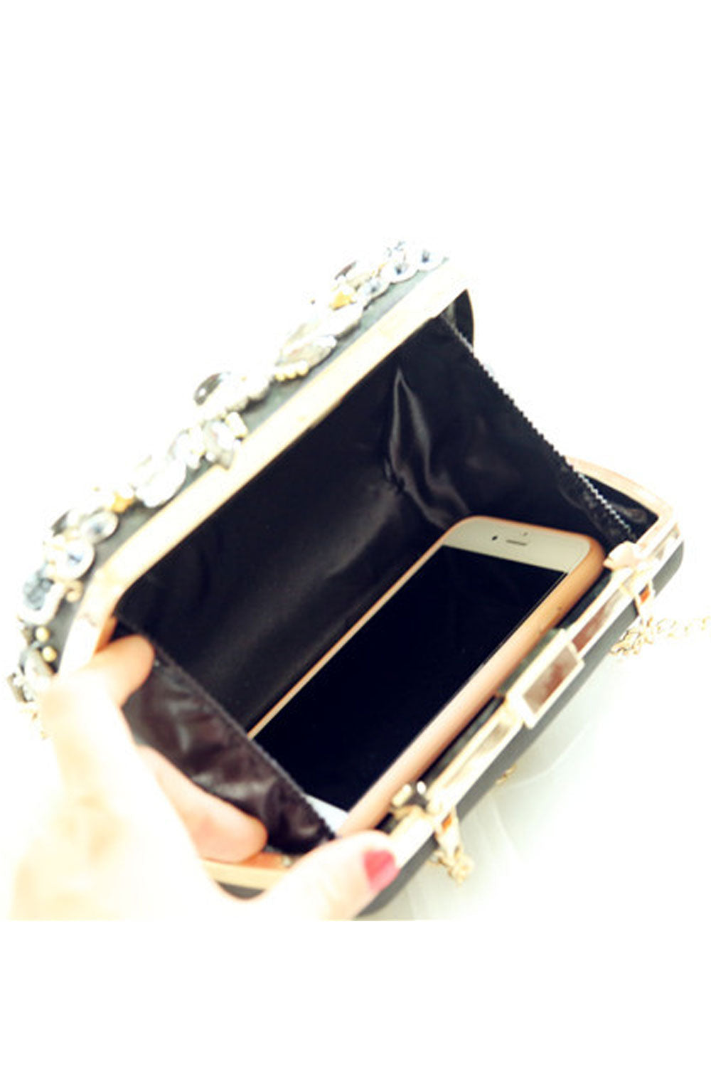 Women EWmbroidered Beads Fashion Party Clutch Bag