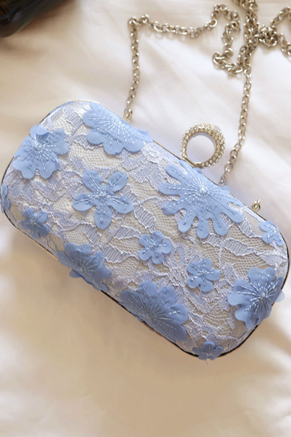 Women Lace Flower Fashion Diagonal Handbag