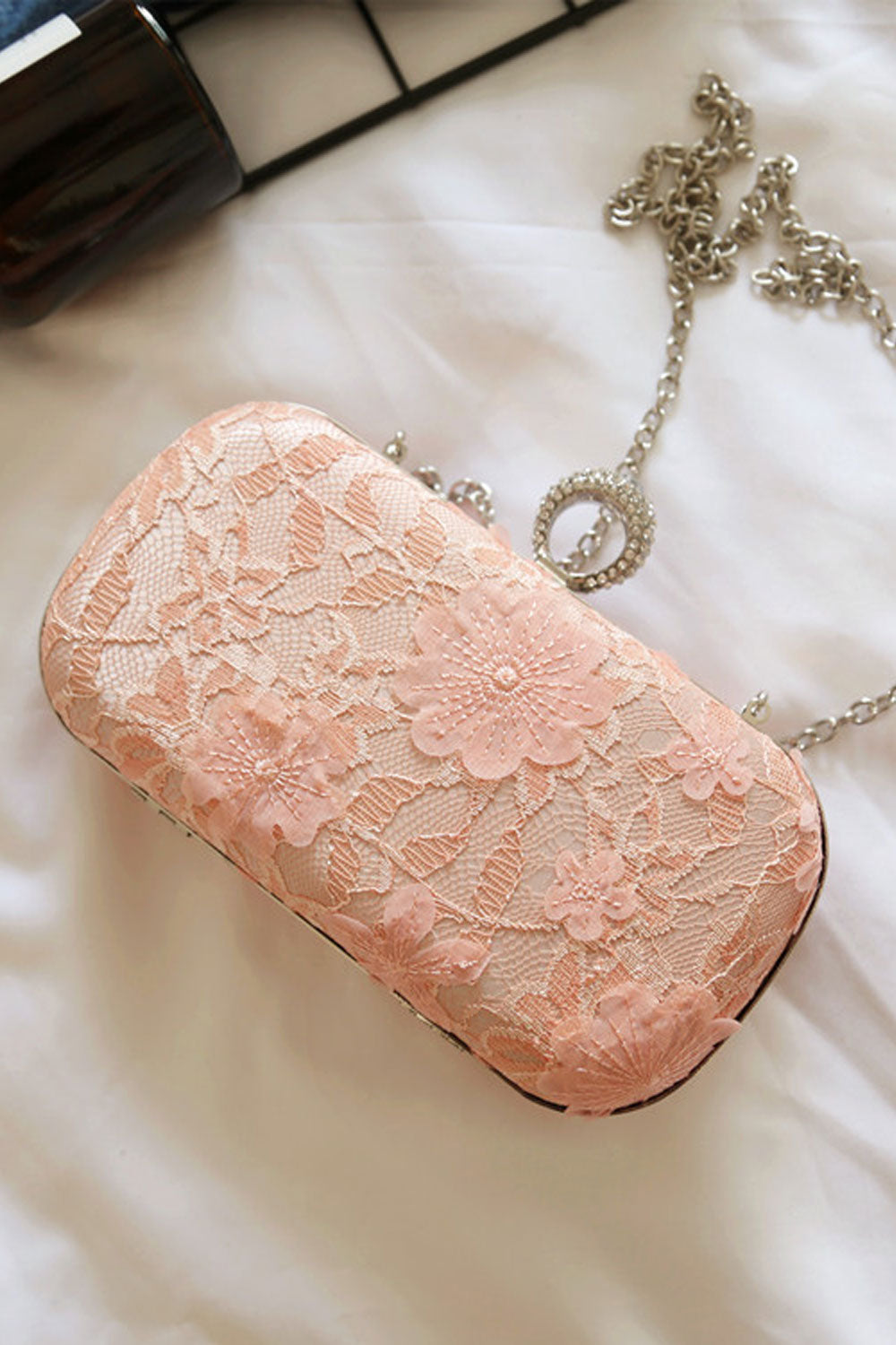 Women Lace Flower Fashion Diagonal Handbag