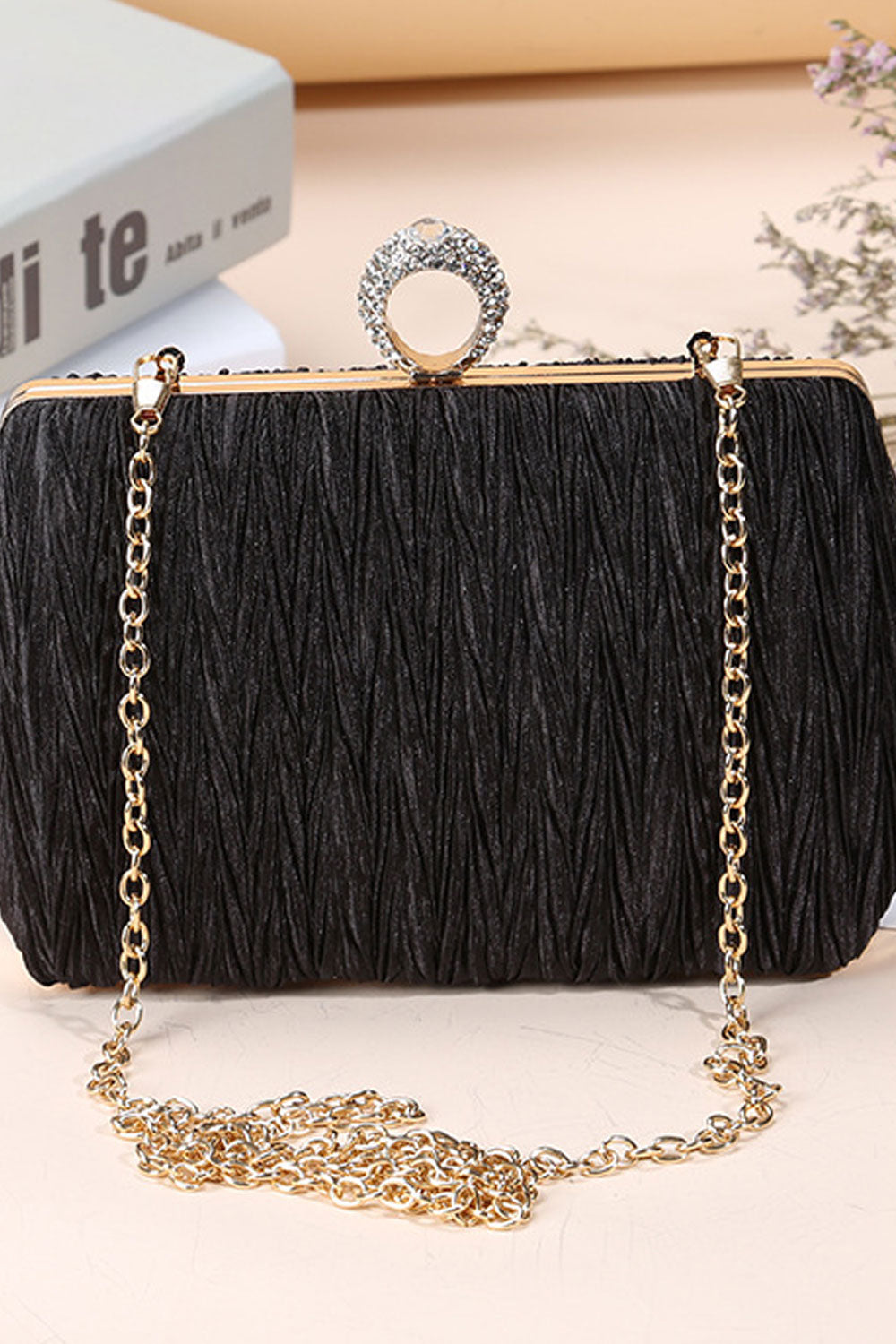 Women Fashionabl Hook Closure Evening Clutch Bag