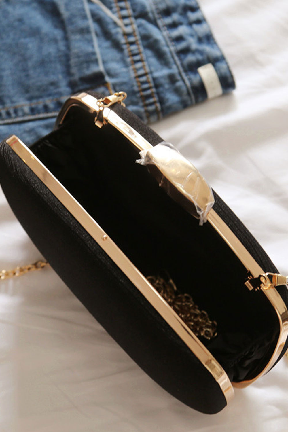 Women Weaving Solid Color Fashion Clutch Bag