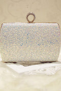 Women Beautiful Ring Sequin Color Party Clutch Bag