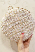 Women Fashion Round Clutch Beautiful Mini Bag