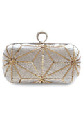 Women Sequin Decorated Ring Hook Closure Party Clutch Bag