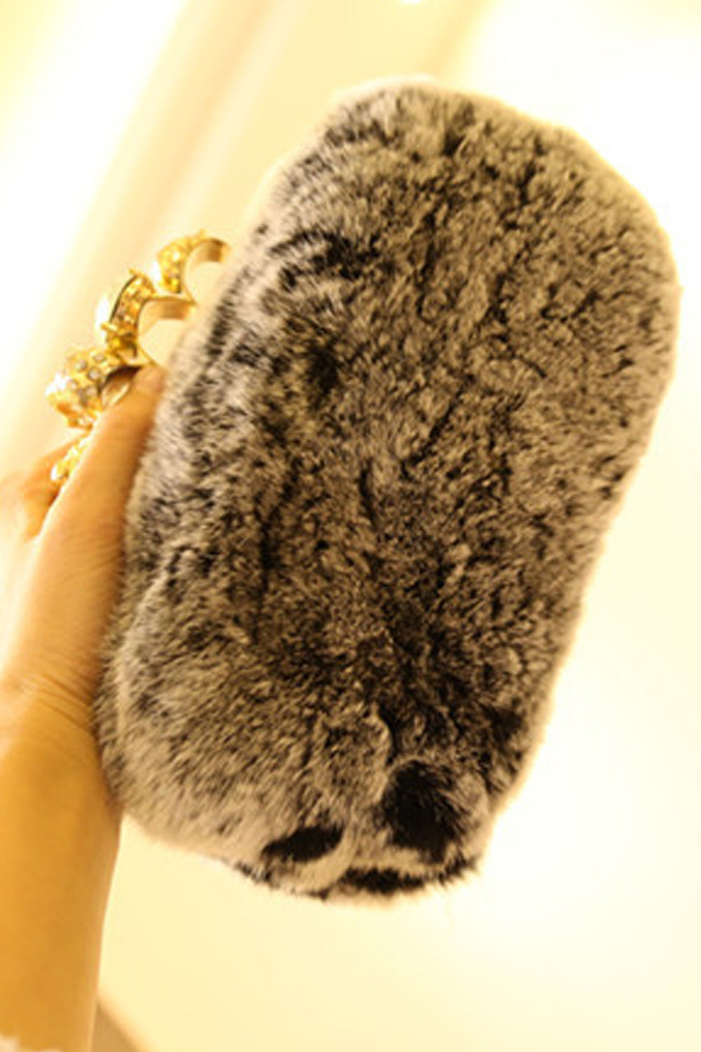 Women Soft Hairy Crossbody Evening Handbag