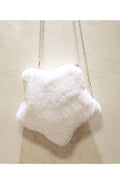 Women Fashion Soft Hairy Star Shape Clutch Bag