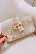 Women Fashion Shiny Base Pearl Decorated Evening Bag