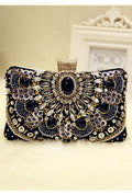 Women Rhinestone Decorated Fashionable Clutch Party Bag