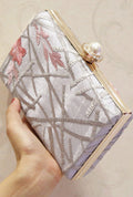 Women Embroidered Fashion Small Square Evening Bag