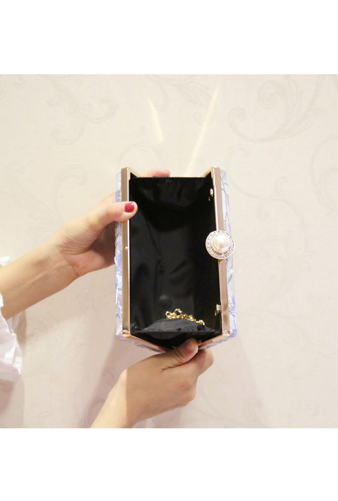 Women Embroidered Fashion Small Square Evening Bag