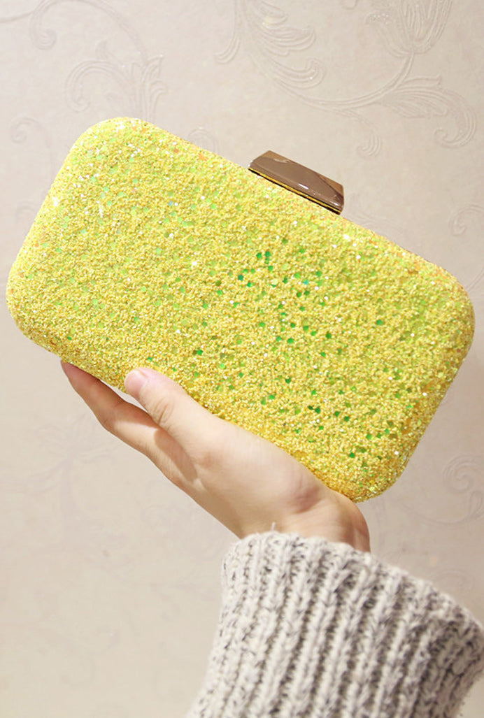 Women Fashion Shiny Base Diagonal Party Clutch Bag