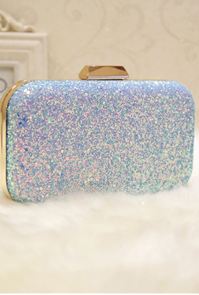 Women Fashion Shiny Base Diagonal Party Clutch Bag