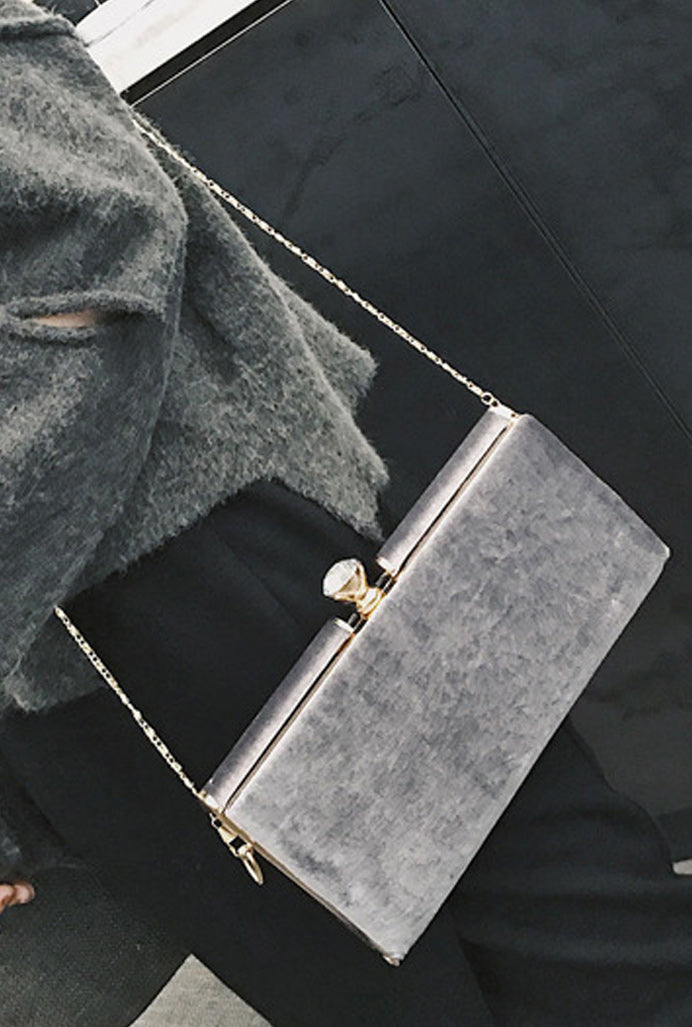 Women Crossbody Hook Closure Solid Color Party Handbag