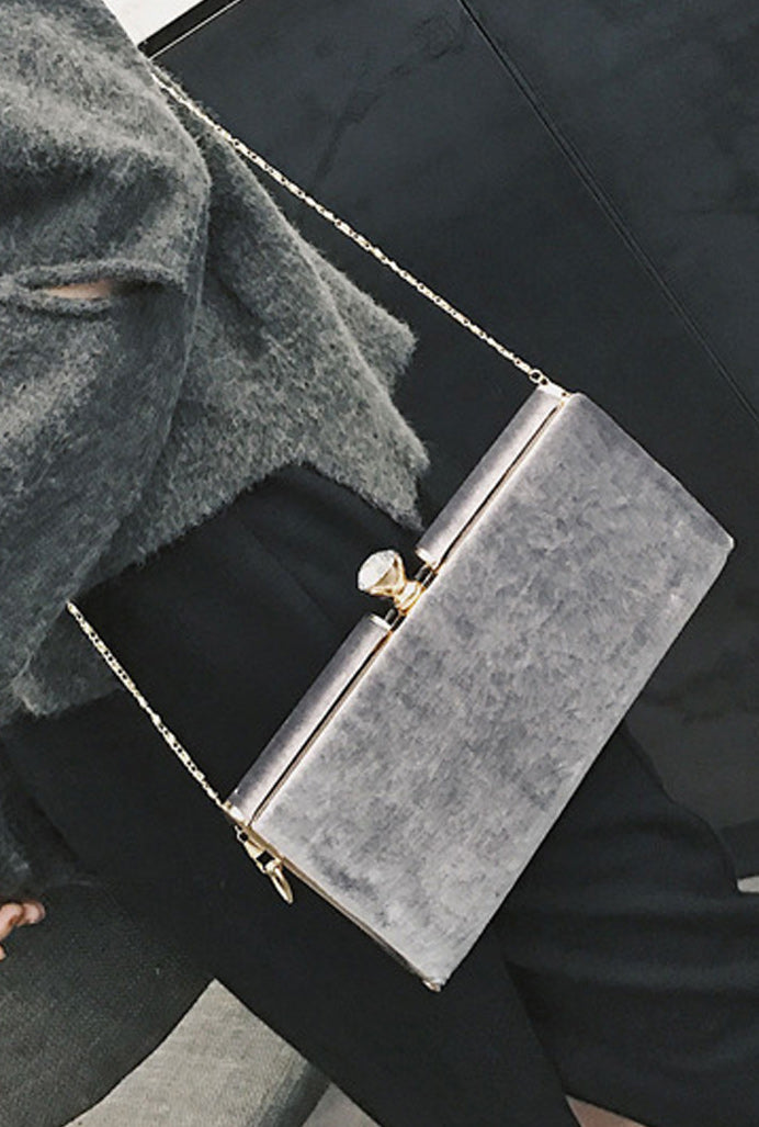 Women Crossbody Hook Closure Solid Color Party Handbag