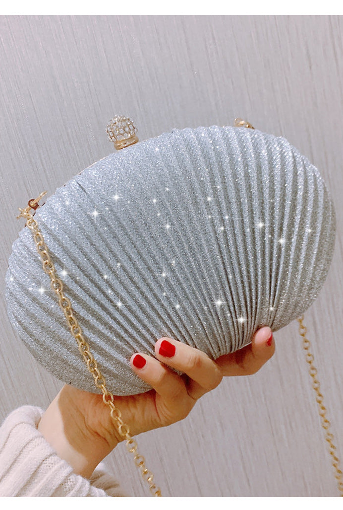 Women Beautiful Shiny Base Dinner Clutch Bag