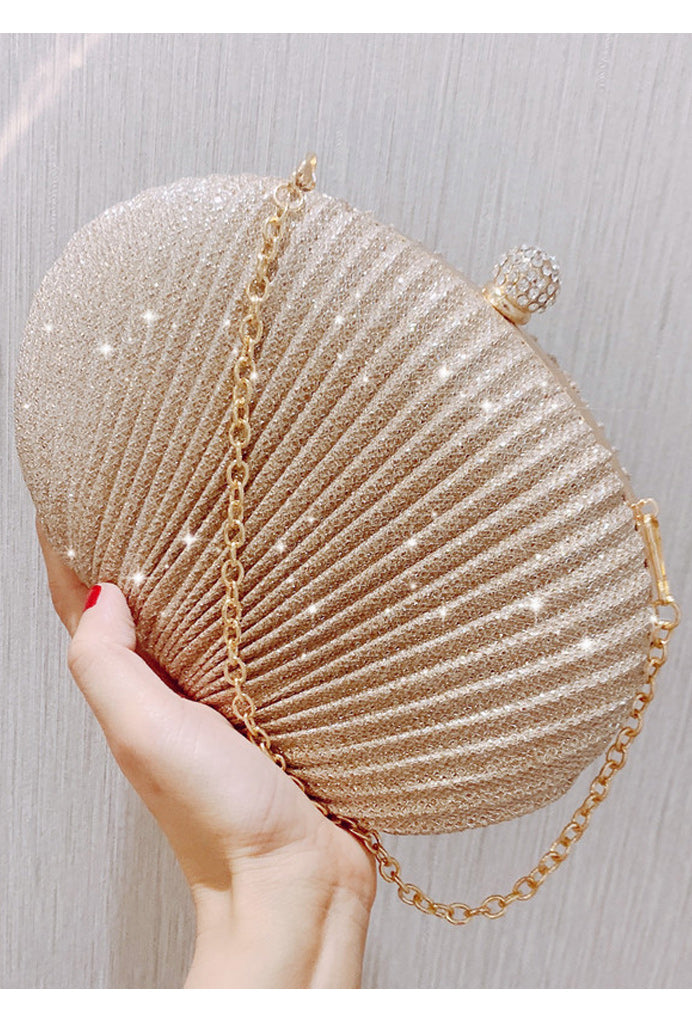 Women Beautiful Shiny Base Dinner Clutch Bag
