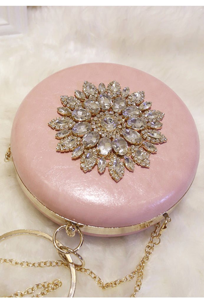 Women Elegant Rhinestone Hand Holder Clutch Bag