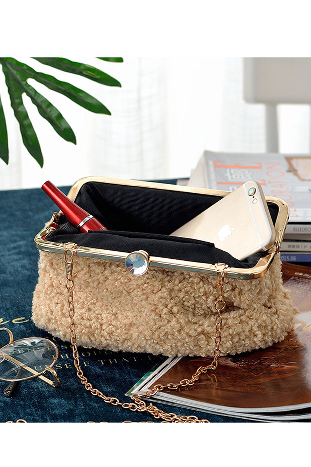 Women Soft Fashion Strap Dinner Clutch Bag