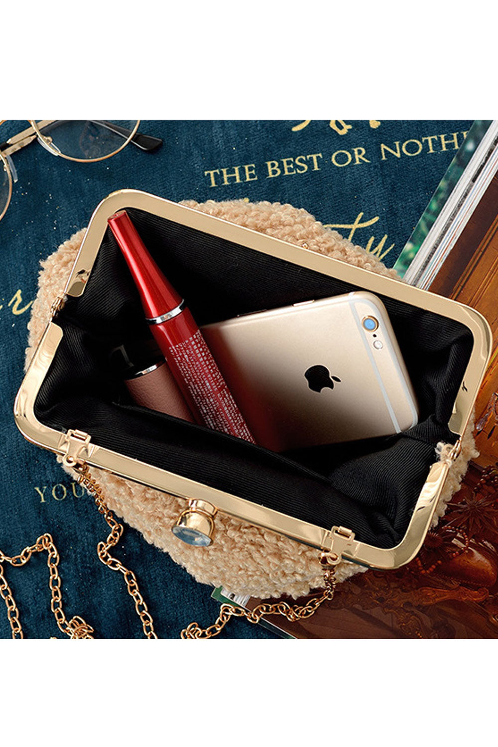 Women Soft Fashion Strap Dinner Clutch Bag