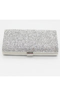 Women Stylish Shiny Rhinestone Clutch Strap Bag.
