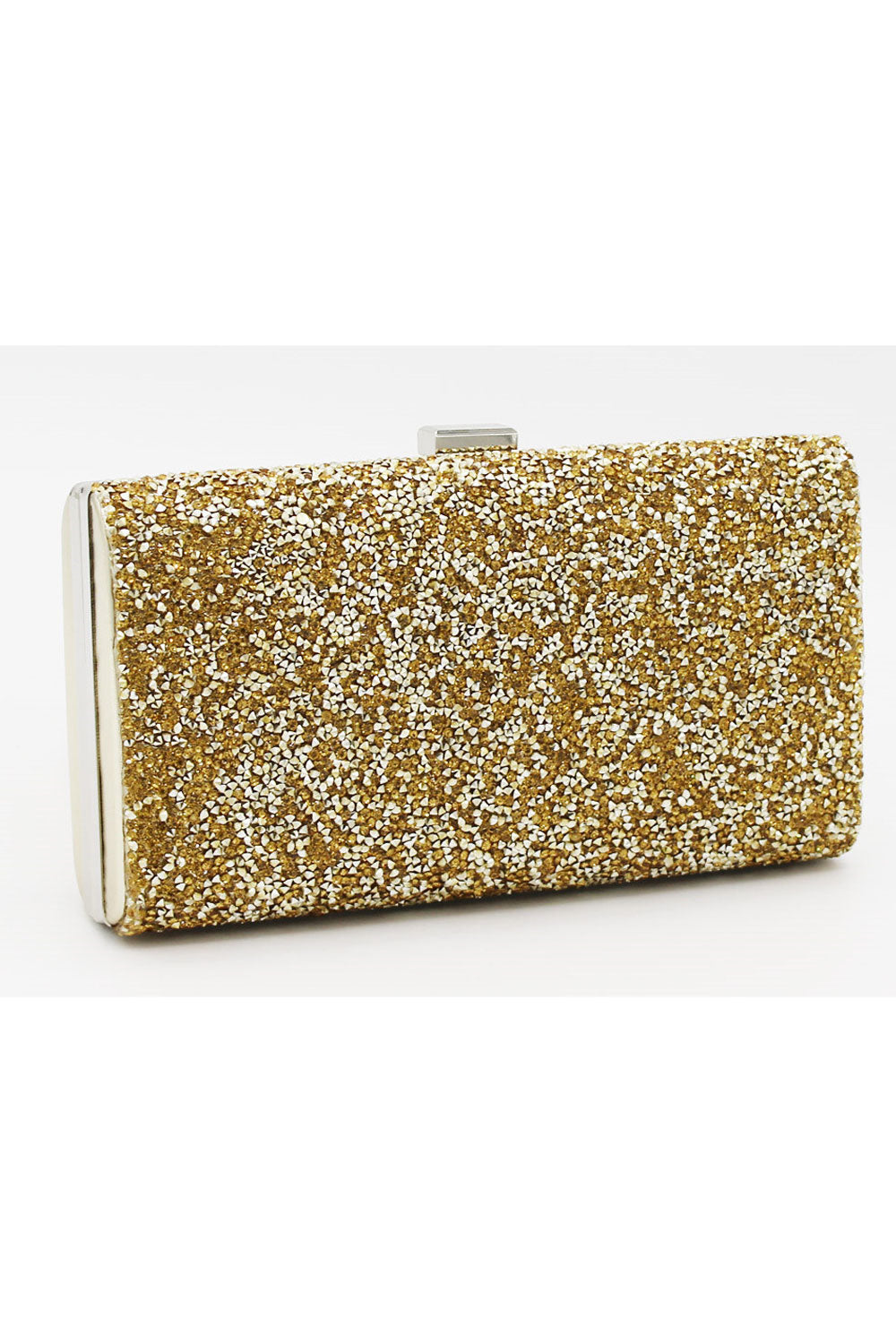 Women Stylish Shiny Rhinestone Clutch Strap Bag.