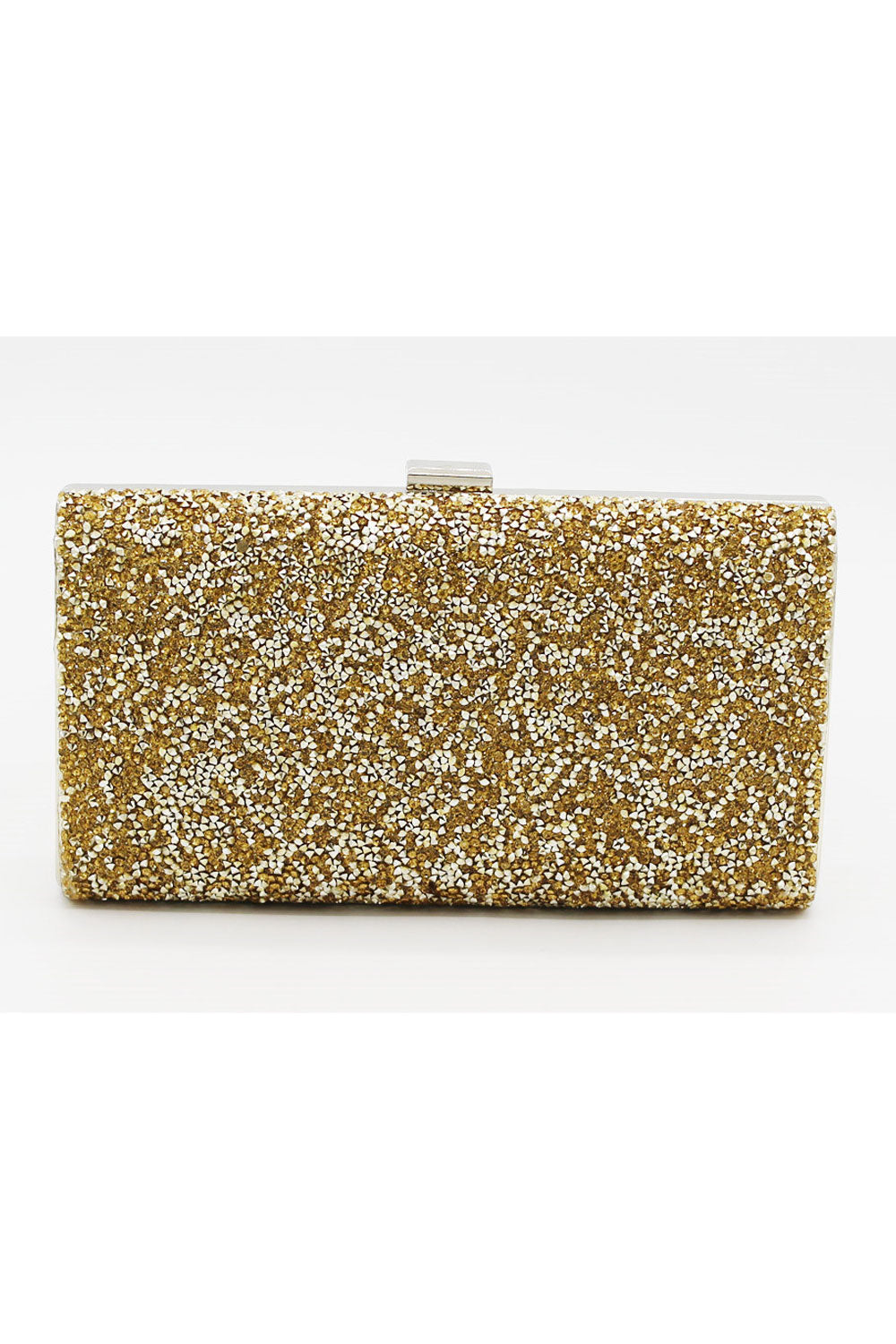 Women Stylish Shiny Rhinestone Clutch Strap Bag.