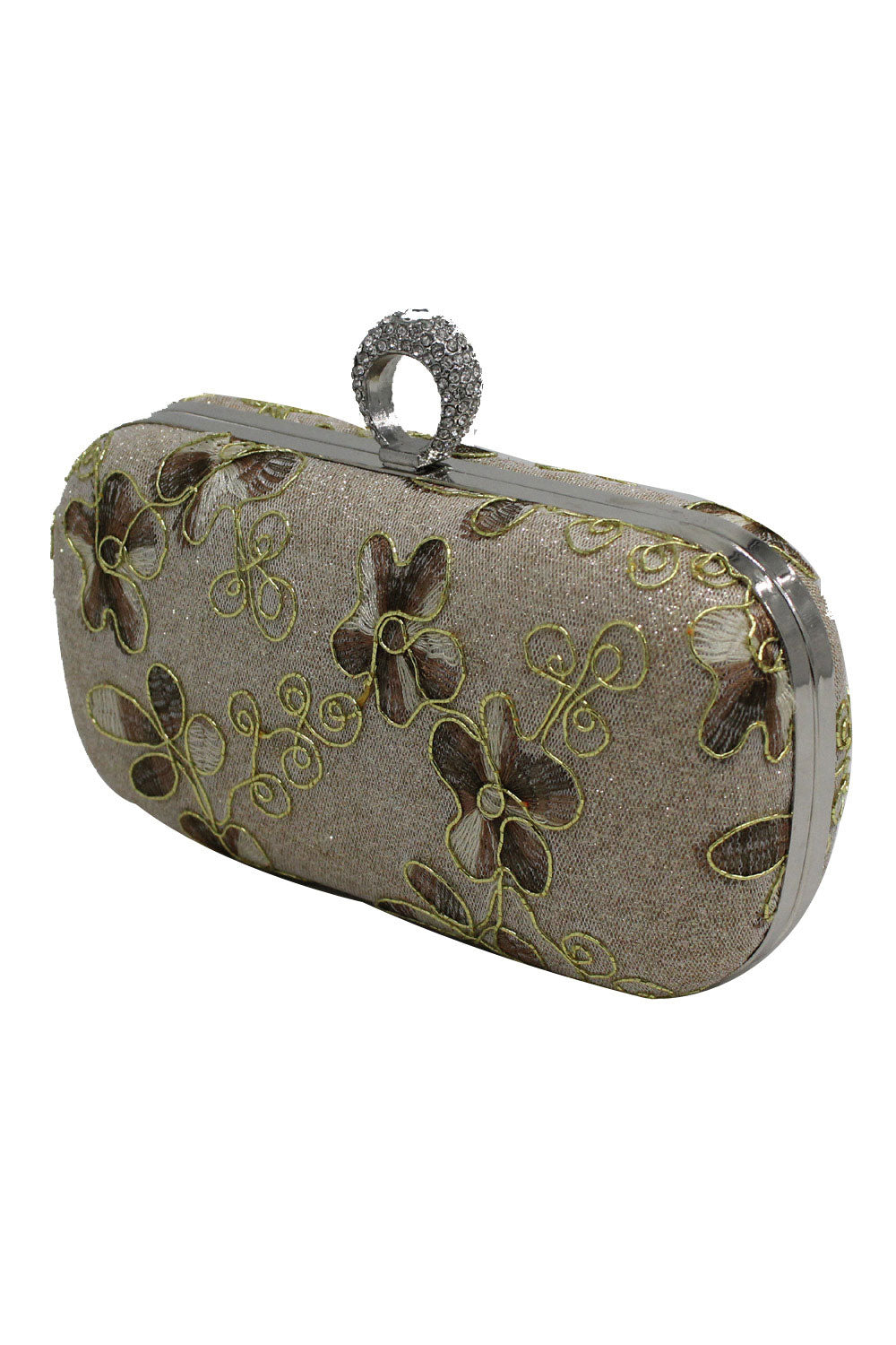 Women Lace Flower Ring Style Party Clutch Bag