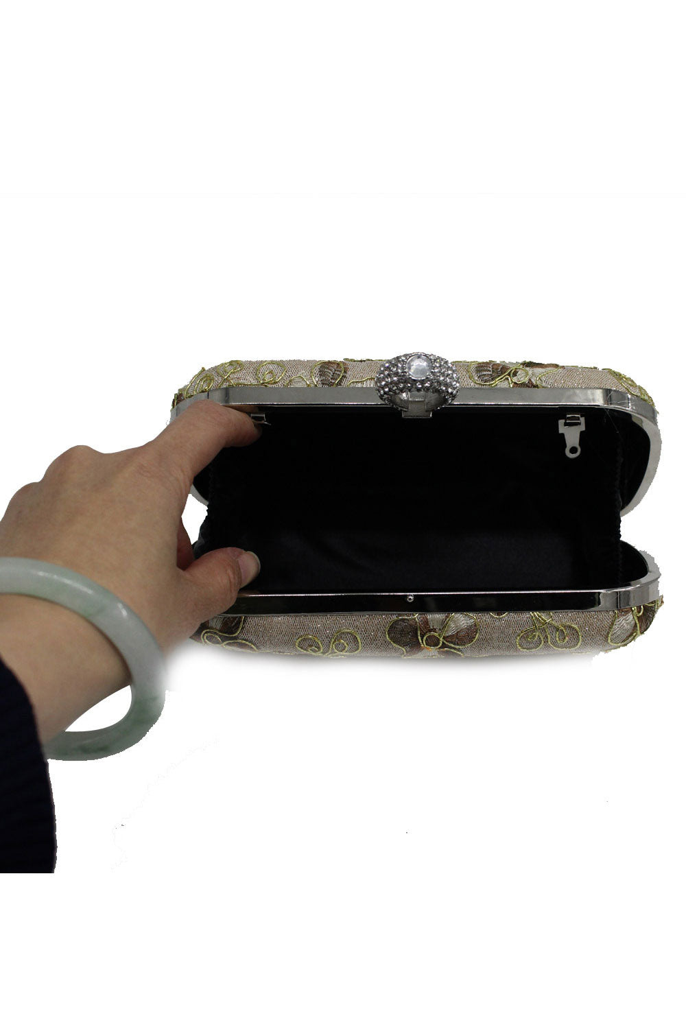 Women Lace Flower Ring Style Party Clutch Bag