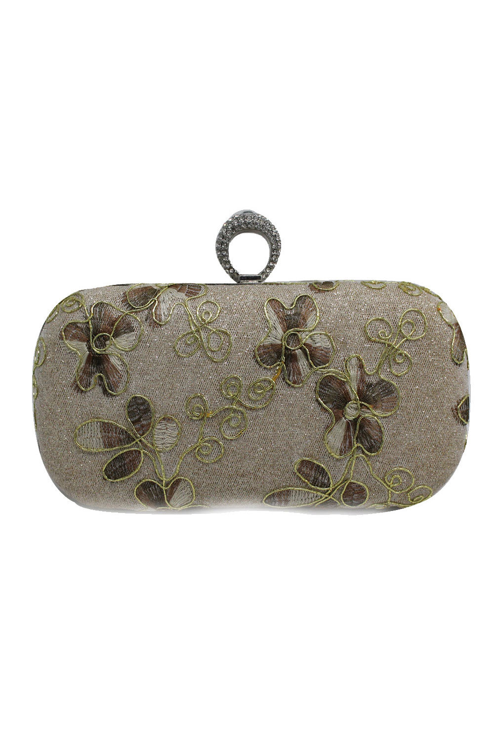 Women Lace Flower Ring Style Party Clutch Bag